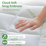 Bioeartha Cooling Mattress Topper Full – Extra Soft Pillow Top Mattress Pad, Breathable Viscose Made from Bamboo Mattress Protector for Back Pain Relief, Deep Pocket Cover Fits 8–21 Inch Bioeartha