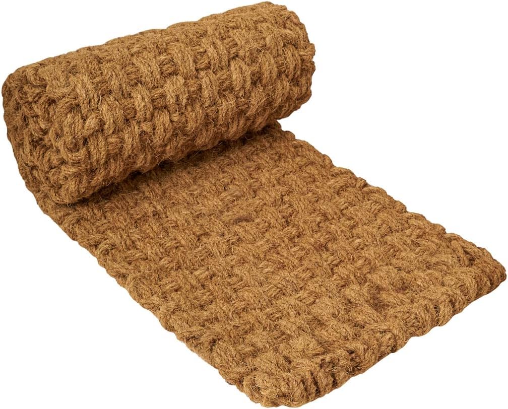 BARIEN 17” x 6 Ft Garden Pathway, 100% Natural Coco Coir Roll Mats – Hand-Woven Coir for Garden Walkway - Snow Mats for Walkway (17" x 6Ftr) BARIEN