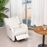VEVOR Electronic Power Recliner and Swivel Glider, 250 lbs Weight Capacity Swivel Glider Recliner Chair with USB Port, Polyester Surface Swivel Rocker Recliner for Living Room, Bedroom, Off White VEVOR