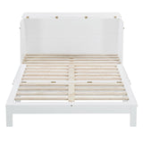 Harper & Bright Designs Queen Size Murphy Bed, Wood Queen Murphy Bed with Large Drawers, White Harper & Bright Designs