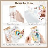 UV DTF Cup Wraps Transfer - 8 Sheets Coffee UV DTF Transfer Sticker for 16 OZ Glass, Coffee Dessert Love Icecream Bread Design, Ready to Press, Waterproof DIY Crafts CRASHOT