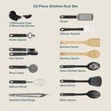 Gibson Home 74 Piece Kitchen in a Box Pots and Pans Cookware, Plates and Bowls Dinnerware, Cutlery Knife Block, Flatware Utensils, Kitchen Tools & Gadgets, Kitchen Storage, Glasses Set Gibson Home