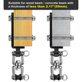 Kipika Heavy Duty Punching Bag Hanger - 360° Swivel I-Beam Mount, Ceiling Installation, Thick Hardware for Boxing, Aerial Yoga, and Home Gym Kipika