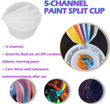 Paint Cup With Handle, Silicone Split Cup, Acrylic Pouring Strainers, Scrapers Kit for DIY Paint, Resin Molds, Epoxy Resin Art and Creating Unique Patterns Art Supplies FASALX