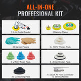VEVOR 1/2/3 Inch Random Orbital Air Sander, High-Speed 15000RPM Mini Pneumatic Sander for Auto Body Work, 58PCS Air Powered Sander Kit with Sandpapers, Wool Pad, Wavy Sponges VEVOR