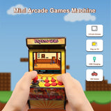 EASEGMER Mini Arcade Game Machines for Kids with 156 Classic Portable Handheld Video Games 16 Bit 2.8 Inches Screen Travel Gaming Electronic Toys Novelty Gift for Boys and Adults - Yellow EASEGMER