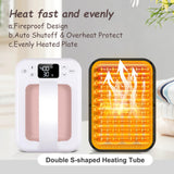 Heat Press Small Heat Press Machine for Heating Transfer, 7 × 5 inch Portable Easy Press Mini Heat Press for DIY Christmas Gift,T Shirts, Hats, Bags.etc(Pink) Legooin