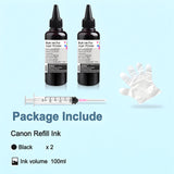 KSUMEI Ink Refill Kit for Canon 210 240 243 245 250 270 280 CL 241 244 246 251 271 281XL PGI-225 CLI-226 PGI-1200 PGI-2200 Ink Cartridge Bottle (2*Black, 100 ml) KSUMEI