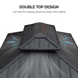 PURPLE LEAF 6' X 8' Hardtop Grill Gazebo for Patio Permanent Aluminum Barbeque Shelter Gazebo Canopy with Ceiling Hook and Shelves Double Tiered Grey PURPLE LEAF