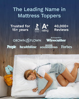 ViscoSoft 4 Inch Pillow Top Memory Foam Mattress Topper Twin XL - Cooling CertiPur-US Certified - Extra Long Hybrid Lux Dual Layer Mattress Pad - Perfect for College Dorms ViscoSoft