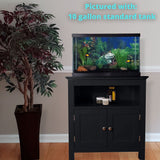 Finomenal aquarium stand for 10 to 20 gallon tanks. Solid wood legs no particle board (Black, 10/20 Gallon) Finomenal