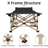 Fragess Portable Camping Cot, 600LBS Max Load, Extra Wide with Thick Mattress, Folding Cot for Outdoor Camping/Office, Home Nap (Grey) Fragess