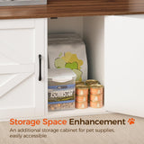 MAHANCRIS Cat Litter Box Enclosure for 2 Cats, 47.2" Hidden Cat Litter Box Furniture with Double Rooms, Wooden Litter Box Furniture, Indoor Cats House, Cat Washroom Furniture, White CWZW2201 MAHANCRIS