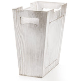 TOPZEA Wood Trash Can, Rectangular Rustic Wooden Waste Basket Farmhouse Wastebasket Bin with Handle Small Narrow Garbage Can Trash Bin for Near Desk, Bedroom, Office, Bathroom, Living Room Decor TOPZEA