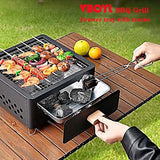 Barbecue Desk Tabletop Outdoor Stainless Steel Smoker BBQ,Portable Lightweight Barbecue Grill Tools for Outdoor Cooking Camping Picnics Beach VBOYL