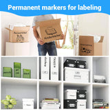 DAPAWIN Black Paint Pen Permanent Markers Waterproof -4 Black paint markers,paint marker for Metal,Rocks,Wood,Plastic,Tire,Glass,Fabric,label,Medium Tip,Oil Based Paint Markers Black Markers Permanent DAPAWIN