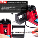 YIHUA 926 III 110W Soldering Iron Station Kit with LED Display, 2 Helping Hands, 3 Extra Iron Tips, 35g Lead-Free Solder, Solder Sucker, S/S Tweezers, °C/°F Conversion, Calibration & Sleep Features YIHUA