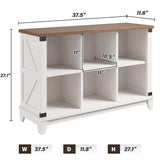 EnHomee 6 Cube Storage Organizer and Shelf, White Bookshelf with Storage, Cube Storage Shelf for Bedroom and Home Office EnHomee