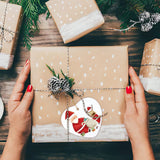 Sublimation Blanks Ceramic Ornament Christmas Tree Decor Heart Ornament DIY Unfinished Ceramic Christmas Hanging Ornaments 10pcs HooAMI