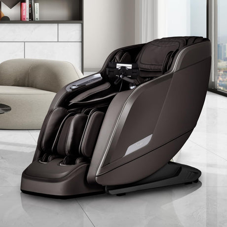 Titan Osaki Vibe 3D l Massage Chair l Full Body Air Massage l SL-Track System l 3 Stage Zero Gravity l Deep Calf Kneading l Lumbar and Feet Heating l Touchscreen Controller l Bluetooth Speaker (Brown) Titan