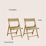 JONATHAN Y FLD1002A-SET2 Kiawah Coastal Modern Wood Woven Seagrass Folding Chair Transitional, Bohemian, Classic, Scandinavian, Minimalist, Mid-Century, Natural (Set of 2) JONATHAN Y