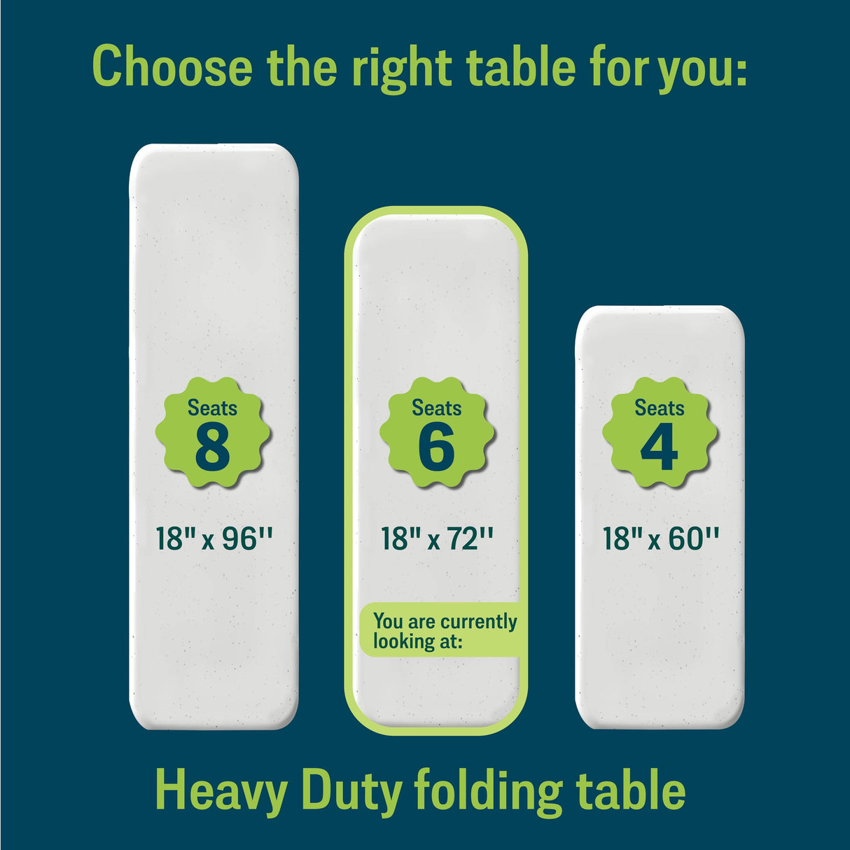 Seminar Folding Table by National Public Seating – 18x72 Portable, Heavy-Duty Foldable Table Indoor/Outdoor Table for Office, Conferences & Training Rooms – Lightweight & Durable, Speckled Gray National Public Seating