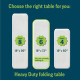 Seminar Folding Table by National Public Seating – 18x72 Portable, Heavy-Duty Foldable Table Indoor/Outdoor Table for Office, Conferences & Training Rooms – Lightweight & Durable, Speckled Gray National Public Seating