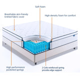 King Size Mattress, 12 Inch King Mattress in a Box, Medium Firm Hybrid Mattresses with Memory Foam and Pocket Springs, Pain & Pressure Relief, Strong Edge Support & Motion Isolation SUAYEA