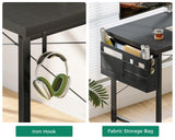 Casaottima L Shaped Computer Desk with Storage Bag, 57.5 Inch Reversible Gaming Desk, Home Office Corner Desk with Monitor Shelf, Space-Saving Writing Workstation Desk, Easy to Assemble, Black Casaottima