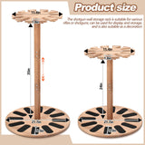 RattanView Wooden Gun Rack Holds 12 Guns Display Storage Holder Indoor Vertical Gun Stand with Soft Padding 2 Adjustable Heights for Living Room Collection Room Warehouse RattanView