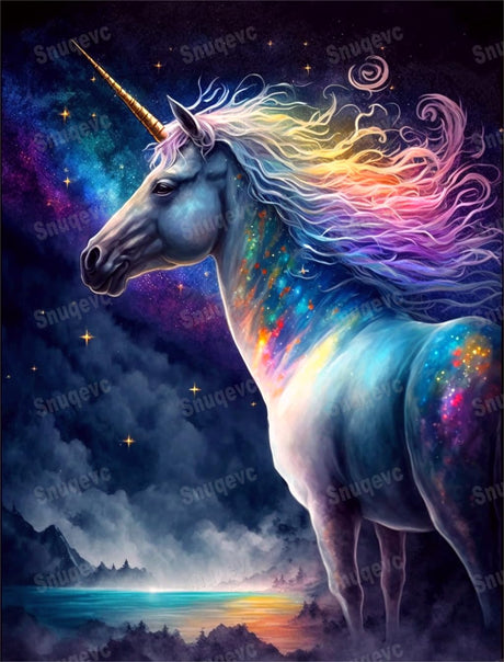 Snuqevc Fantasy Unicorn Adult Jigsaw Puzzle 500 Pieces - Eco-Friendly, Unique Artwork Jigsaw Puzzle, Large Piece Puzzle, Great for Beginners and Seniors, Great Gift for Friends and Family Snuqevc