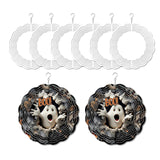 6 Pack 10 inch Sublimation Wind Spinner Blanks, 2 Sided Printable Sublimation Stainless Steel Metal Wind Powered Kinetic Sculpture for Yard and Garden, Heat Press Transfer Sublimation Blank Products Wefanify