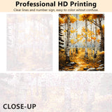 TUMOVO Paint by Number for Adults Forest Paint by Numbers Birch Adult Paint by Number Kits Autumn Painting by Numbers for DIY Painting Kit Adults Paint by Number Canvas Arts Craft, 16 x20 Inch TUMOVO