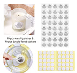 230 PCS Wooden Candle Wicks for Candle Making 0.5mm Natural Candle Wood Wicks Wick Stickers Wick Clips Candle Cores kit for DIY Candle Making Craft Harnico