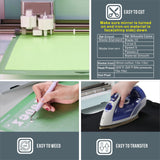 12" x 12ft Heat Transfer Vinyl Rolls, PU (Strong Stretchy) HTV Vinyl White for Shirts, Sooez Iron on Vinyl for All Cutter Machine, Easy to Cut & Weed for DIY Heat Vinyl Design, Matte Finish Sooez