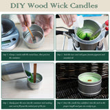 ZYNERY 100 Set Wood Wicks for Candles Making, Crackling Wooden Candle Wicks, Smokeless Candle Wick with Metal Base Labels (5.9x0.5 Inch) ZYNERY