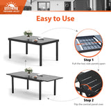 SUNSHINE VALLEY 9 Piece Wicker Patio Dining Sets, Outdoor Dining Sets for 8, 1 Expandable Metal Dining Table & 8 Patio Dining Chairs with Cushion All Weather Outdoor Table and Chair Sets for Backyard SUNSHINE VALLEY