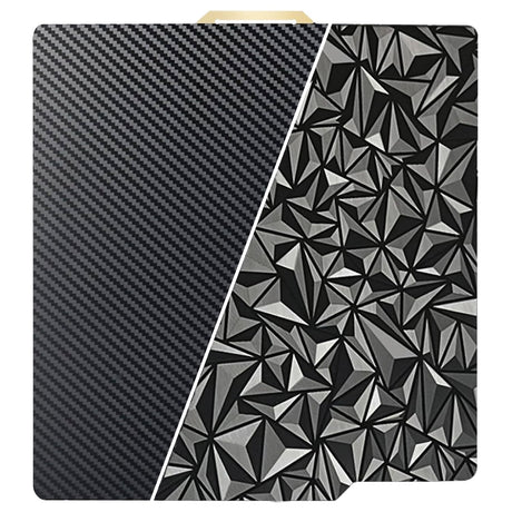 RETUXEP 3D Printer PEO PET Bambu Labs Build Plate for Bambu Lab X1C/X1/X1E/P1P/P1S/A1,Diamond PEO+Carbon Fiber PET Spring Steel Sheet Plate 257x257mm Flexible Bambu A1 3D Printer Plate RETUXEP