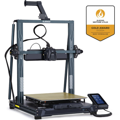 ELEGOO Neptune 4 Plus 3D Printer, 500mm/s High Speed FDM Printer with High-Temp Nozzle, Auto Leveling and Direct Drive Extruder, 12.59x12.59x15.15 Inch Printing Size - WoodArtSupply