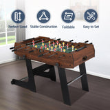 PEXMOR 48" Foldable Foosball Table Adult Size, Soccer Game Table for Kids & Adults, Folding Foosball Tables for Game Room, Home, Arcade w/Rolling Wheels & 2 Balls PEXMOR