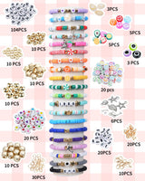 LovelyMoon Bracelet Making Kit 5000 Pcs Clay Beads Flat Preppy Beads for Friendship Jewelry Making Polymer Heishi Beads with Charms Gifts for Teen Girls Crafts for Girls Ages 6 7 8 9 10 11 12 LovelyMoon