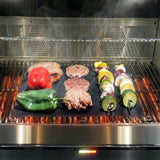 VCHOMY Grill Mats for Outdoor Grill Set of 6 - Nonstick Reusable Barbecue Matt Pad for BBQ Grilling Cooking (Black 6pcs) VCHOMY