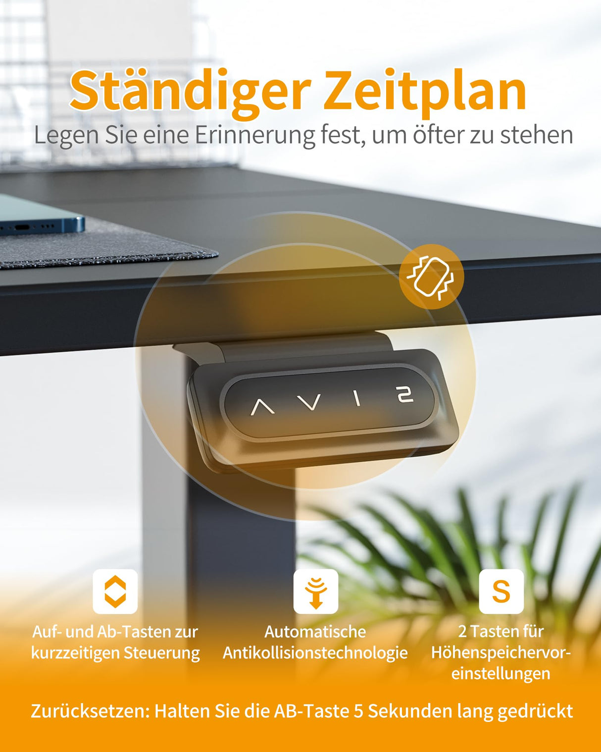 CubiCubi Height Adjustable Electric Standing Desk, 48 x 24 Inches Stand Up Table, Sit Stand Home Office Desk with Splice Board, Black CubiCubi