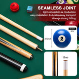 Jenaai Pool Table Accessories Billiards Accessories Billiard Pool Balls with Triangle and Diamond Ball Holder Cue Chalks Pool Cue Tip Pool Sticks Pool Table Brush Set (Complex Style) Jenaai