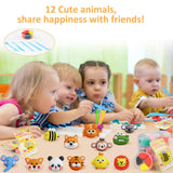 Air Dry Clay Kit for Kids, Modeling Magic Clay for Kids, Ultra Light & Soft, 12 Boxes DIY Animals Model with Step by Step Tutorial and 5 Sculpting Tools, Creative Art Crafts Toys Gifts for Girls Boys WOKWCI