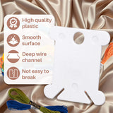 150PCS RAINFLOW Plastic Embroidery Floss Bobbins - White Embroidery Floss Organizer for Cross Stitch Yarn Bobbin Winder for Sewing Thread Storage Embroidery Needlework Supplies RAINFLOW