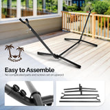 ONCLOUD 9 FT Hammock Stand Only, Heavy Duty Adjustable Indoor Outdoor Space Saving Steel Stand with Carrying Case, Universal Hammock Stand with 450 Pounds Capacity for Garden, Yard, Patio, Black ONCLOUD
