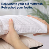 COHOME Queen Size Mattress Topper Extra Thick Cooling Mattress Pad 400TC Cotton Top Plush Down Alternative Fill Pillow Top Mattress Cover with 8-21 Inch Deep Pocket (60x80 Inches, White-Classic) COHOME