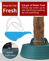 Leejec Christmas Tree Stand with Water Reservoir, Fast Clamped 6 Ft Real Tree with 5.1" Diameter, Water Level Indicator Equipped, No Assembly Required Leejec