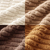 MIULEE Pack of 4 Neutral Corduroy Decorative Throw Pillow Covers 18x18 Inch for Sofa Living Room Couch Bed Rustic Farmhouse Boho Soft Striped Pillow Covers Home Decor Brown MIULEE